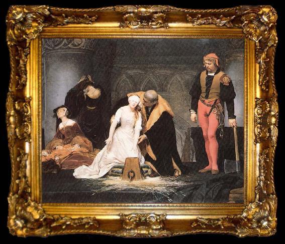 framed  Paul Delaroche The execution of Lady Jane Grey, ta009-2